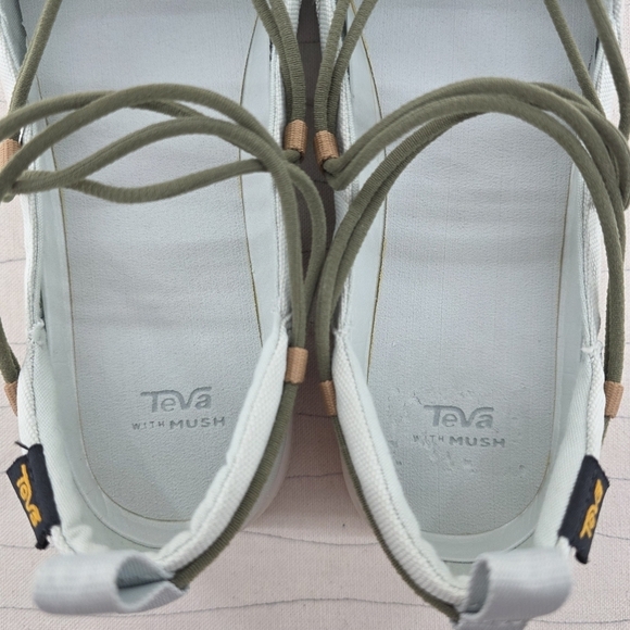 Teva Womens Voya Infinity Straps Light Green Flats Casual Shoes 1106869 Size 10 - Picture 7 of 11